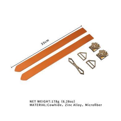 Фіксатори для рук та ніг LOCKINK Wristcuffs/Anklecuffs, коричневі, натуральна шкіра SX0836 фото