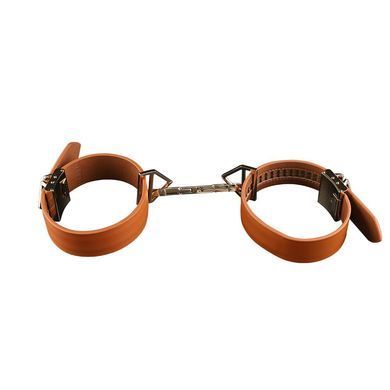 Фіксатори для рук та ніг LOCKINK Wristcuffs/Anklecuffs, коричневі, натуральна шкіра SX0836 фото