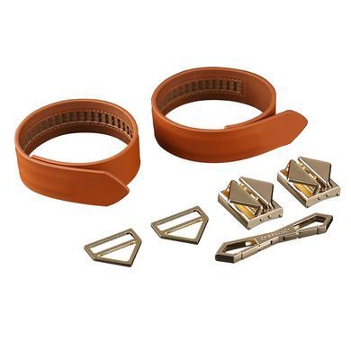 Фіксатори для рук та ніг LOCKINK Wristcuffs/Anklecuffs, коричневі, натуральна шкіра SX0836 фото