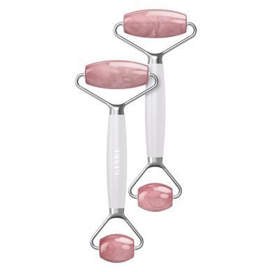 Ролер-масажер для обличчя та тіла з рожевим кварцом GESKE SmartAppGuided Rose Quartz Face & Body Roller 5in1 starlight HB0656 фото