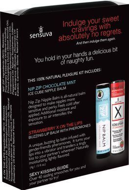 Подарунковий набір Sensuva Lips & Nips Pleasure Kit - Chocolate Strawberry 2 x 4г SX2597 фото