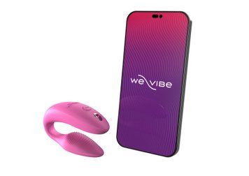 Смарт-вібратор для пар We-Vibe Sync 2 Rose, 10 віброрежимів, пульт ДК SO8761 фото
