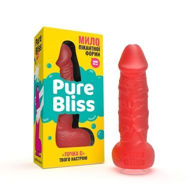 Мило у формі пеніса Pure Bliss MINI Red, крафтове мило-член, натуральне SO6355 фото