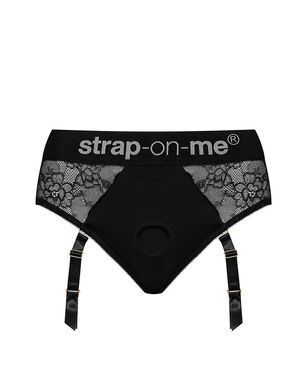 Мереживні труси для страпона з підв'язками для панчіх Strap-On-Me DIVA HARNESS - S SO5096 фото