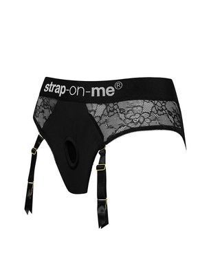 Мереживні труси для страпона з підв'язками для панчіх Strap-On-Me DIVA HARNESS - S SO5096 фото