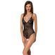 Боді з ажурним декором та відкритим кроком Passion URSULA BODY L/XL, black SO5829 фото 1