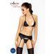 Комплект білизни під латекс Passion CAPRI SET L/XL, black, міні-бікіні, стрінги, пояс для панчіх EL10901 фото 2