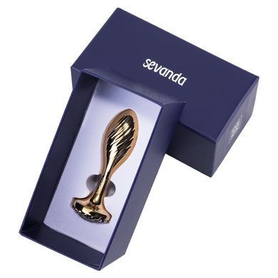 Металева анальна пробка LOCKINK SEVANDA Pearl Pear-shape Anal Plug, зі штучною перлиною SX0887 фото