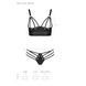 Комплект з екошкіри з люверсами та ремінцями Passion MALWIA BIKINI XXL/XXXL, black, бра та трусики SO5764 фото 5