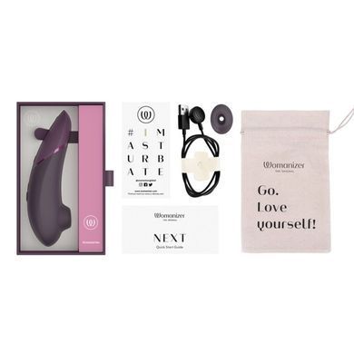 Вакуумний кліторальний стимулятор Womanizer Next Dark Purple, 3D Pleasure Air, 14 рівнів інтенсивності SX2303 фото