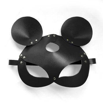 Шкіряна маска мишки Art of Sex - Mouse Mask, колір Чорний SO9649 фото