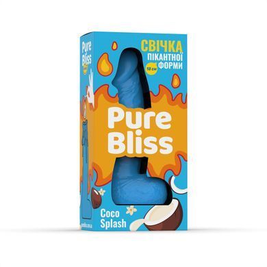 Ароматна свічка пікантної форми Pure Bliss Blue Coco Splash (Кокосове молоко) 18 см SX3040 фото