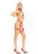 Портупея з чокером і гартери Leg Avenue 2PC Vegan Leather Nurse Harness Teddy and Headband Red L SX1718 фото 9