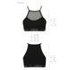 Спортивний топ з прозорою вставкою Passion PS006 TOP L, black SO4239 фото 6