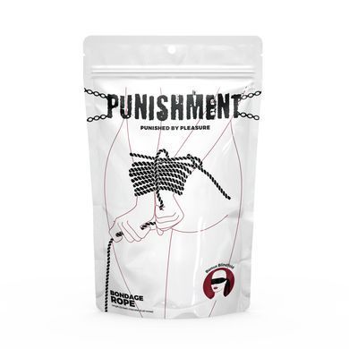Мотузка для шибарі Punishment - Bondage Rope - Black SX2234 фото