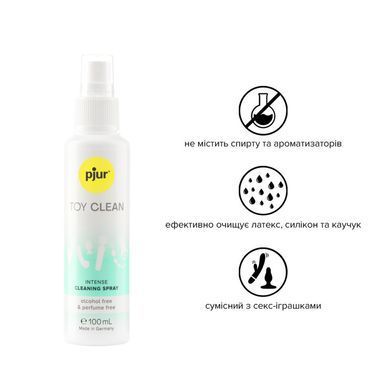 Антибактеріальний спрей для секс-іграшок pjur Toy Clean 100 мл, без спирту, делікатний PJ12930 фото