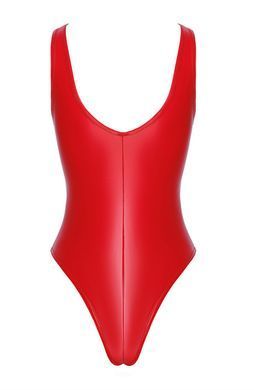 Боді Noir Handmade F352 Red powerwetlook body - XL SX1978 фото