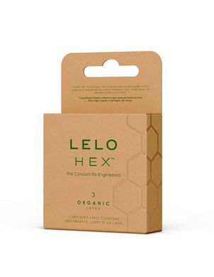 Презервативи LELO HEX Condoms Organic 3 Pack, тонкі та суперміцні SX3044 фото