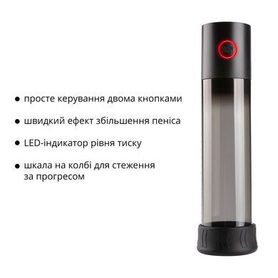 Автоматична вакуумна помпа Otouch MACHO WORK 1, 2 кільця 26 мм та 36 мм, LED-індикатор, до 20 см SO9390 фото