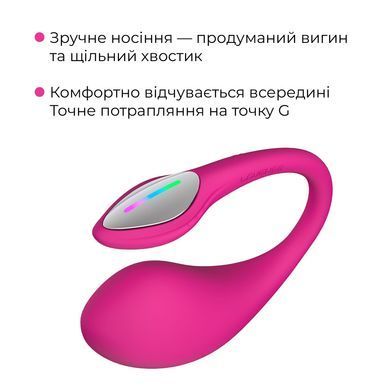 Смарт-віброяйце Lovense Lush 4, дуже потужне, швидке заряджання, LED-підсвічування SX2291 фото
