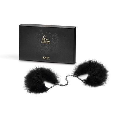 Пухнасті наручники Bijoux Indiscrets Za za zu - feahter handcuffs, пір'яні, подарункове паковання SO2673 фото
