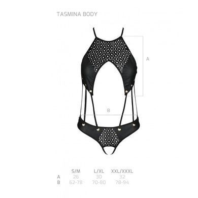 Розпродаж!!! Боді з екошкіри з ремінцями та перфорацією Tamaris Body black L/XL &mdash; Passion SO5793 фото