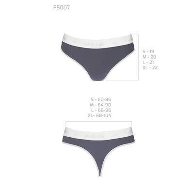 Спортивні трусики-стрінги Passion PS007 PANTIES S, dark grey SO4249 фото