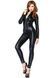 Комбінезон з екошкіри Leg Avenue Wetlook Catsuit XL, Black, блискавка спереду, з мокрим ефектом SO8556 фото 4