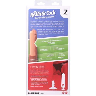 Фалоімітатор Doc Johnson The Realistic Cock ULTRASKYN - 7 Inch Chocolate SX4485 фото