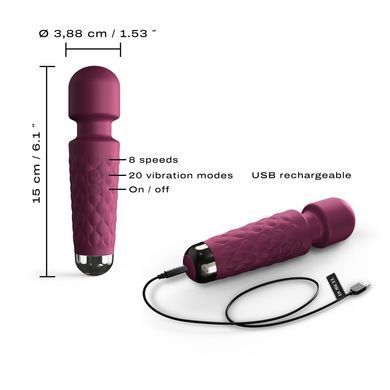 Мінівібромасажер Dorcel Wand Mini Wanderful Plum SO7815 фото