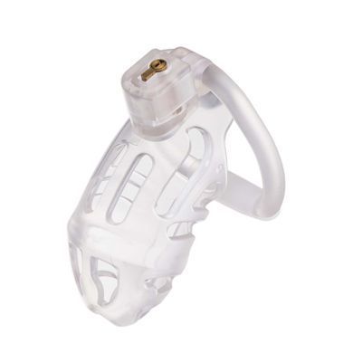 Клітка для пеніса LOCKINK SEVANDA Plastic Penis Chastity Cage, прозора, 3 кільця різних розмірів SX0871 фото