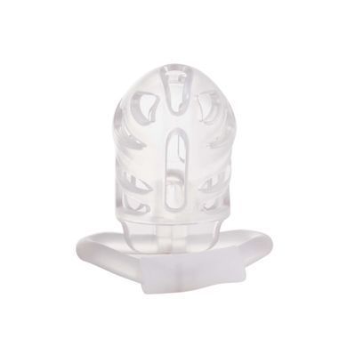 Клітка для пеніса LOCKINK SEVANDA Plastic Penis Chastity Cage, прозора, 3 кільця різних розмірів SX0871 фото