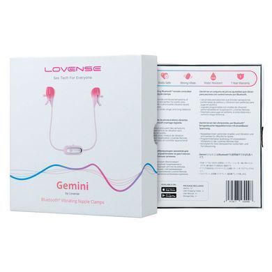 Смарт-вібратор для грудей Lovense Gemini, регулювання стискання соска, можна носити SO7487 фото