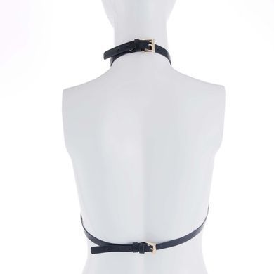 Портупея на грудь LOCKINK SEVANDA Queen Chest Harness with Removable Bra, чорна, зі знімними пестис SX0873 фото