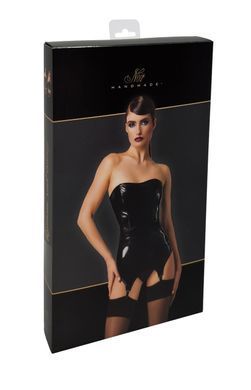 Корсет із підв'язками для панчіх Noir Handmade F381 Dominae Venom PVC corset-belt XS SX4140 фото