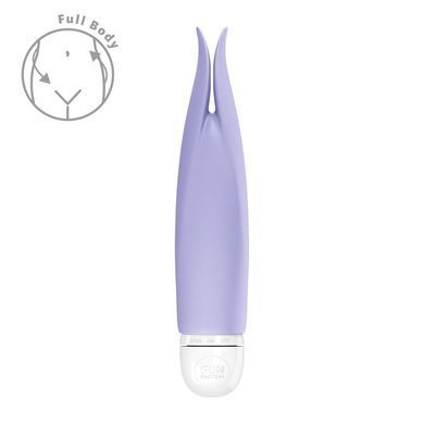 Вібратор з пелюстками Fun Factory VOLITA purple, компактний, дуже тихий, на батарейках SX3687 фото