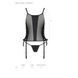 Сітчастий корсет з люверсами та знімними пажами Passion MALWIA CORSET S/M, black, екошкіра, стрінги SO5766 фото 7