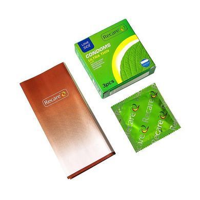 Презервативи Ultra Thin Mint Condoms 3 шт, ультратонкі, аромат: м'ята SX3321 фото