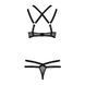 Комплект білизни Passion Exclusive HAGAR SET XXL/XXXL, black, стрепи трусики та ліф PS24706 фото 6