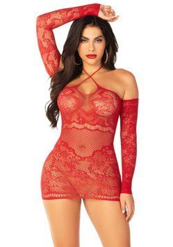 Сукня Leg Avenue Seamless Off The Shoulder Mini Dress One Size, Red SX1736 фото