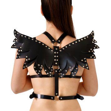 Жіноча портупея Art of Sex - Wings чорна L-2XL, екошкіра SX2250 фото