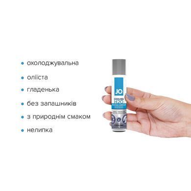 Охолоджувальна змазка на водній основі JO H2O COOLING (30 мл) з ментолом, рослинний гліцерин SO1450 фото