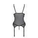 Корсет із підв&rsquo;язками та ажурним ліфом Passion CHRISTA CORSET L/XL, black, стрінги в комплекті SO5756 фото 6