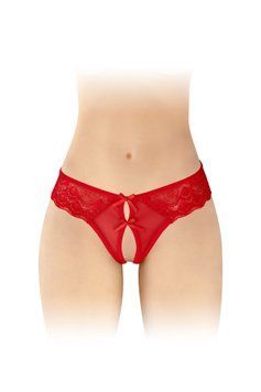 Трусики-стрінги з відкритим доступом Fashion Secret Alicia Red, з бантиком SX2620 фото