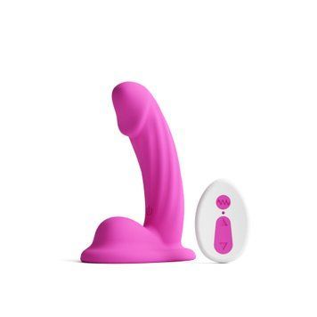 Ділдо з вібрацією NS Novelties Colours - Curve - Vibrating - 5" Dildo - Pink SX4333 фото
