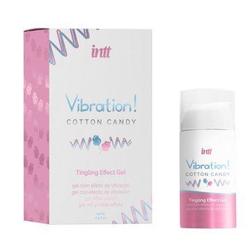 Рідкий вібратор Intt Vibration Cotton Candy (15 мл), густий гель, дуже смачний, діє до 30 хвилин SO9812 фото