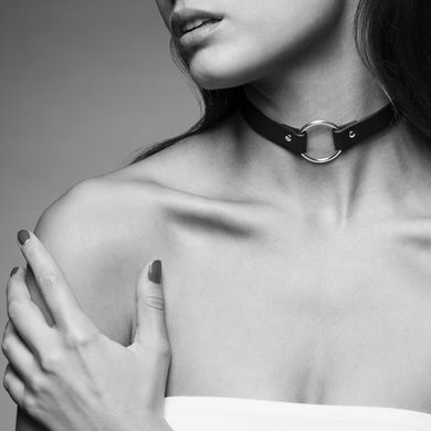 Чокер з екошкіри Bijoux Indiscrets Maze &ndash; Single Choker Black SO5913 фото