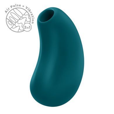 Вакуумний стимулятор з вібрацією Fun Factory Cherie Bottle Green, 11 + 12 режимів роботи, перезаряджуваний SX3304 фото