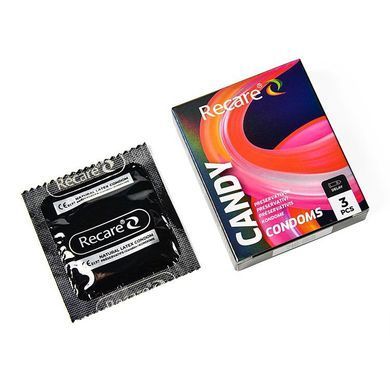 Презервативи Holographic Recare Delay Candy Condoms 3 шт, пролонгувальний ефект, цукерковий аромат SX3330 фото
