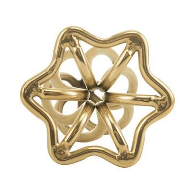 Металева анальна пробка LOCKINK SEVANDA Hollow Spiral Golden, L, золотиста, діаметр 3,9 см SX0884 фото